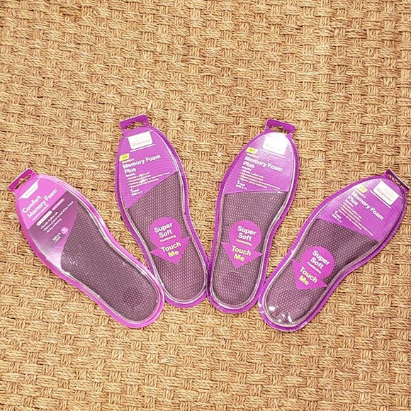 4 Pairs of Walgreens Comfort Memory Foam Cushion Insoles New in Package - Picture 1 of 10